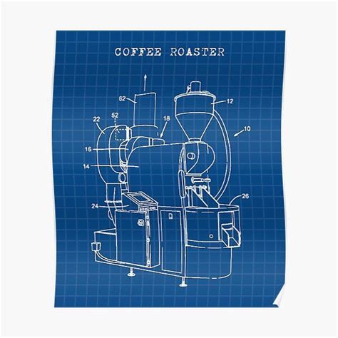 Coffee Roaster Technical Drawing Patent Blueprint Designed and sold by ...