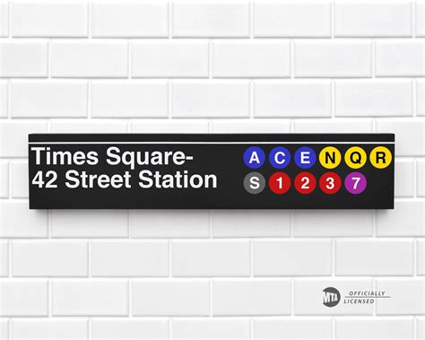 Times Square 42 Street Station New York City Subway Sign | Etsy | Subway sign, New york subway ...