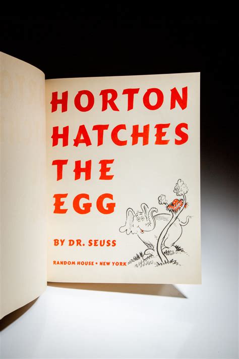 Horton Hatches The Egg - The First Edition Rare Books