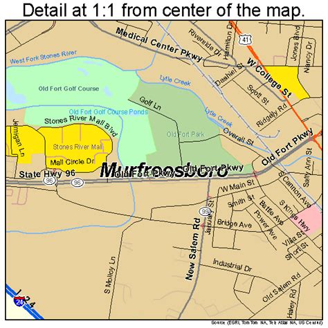 Murfreesboro Tennessee Street Map 4751560