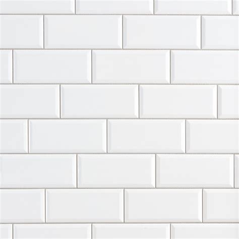 Bright White Ice Beveled Ceramic Wall Tile | Wall tiles, Ceramic wall tiles, White wall tiles