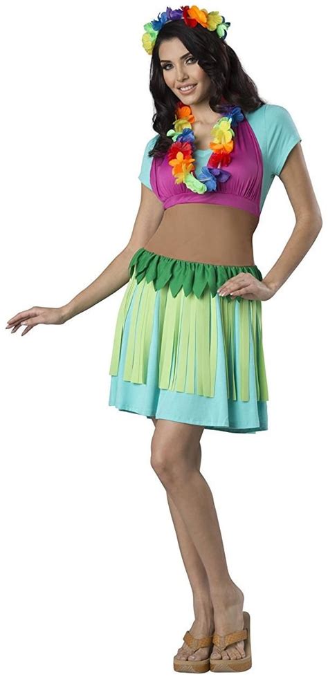 Hawaiian Hula Apron Costume Kit - PartyBell.com | Halloween costumes women, Halloween costumes ...