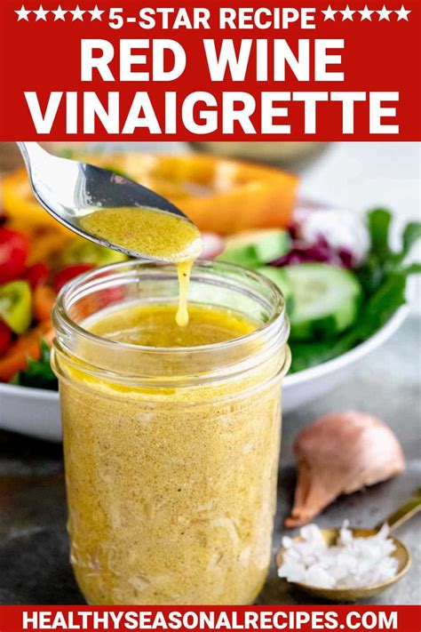 Red Wine Vinegar Salad Dressing | Recipe in 2023 | Red wine vinegar ...