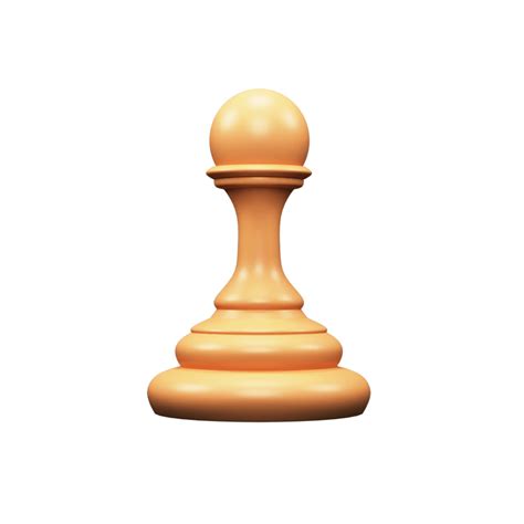 3D Render of Golden Pawn Chess Piece On White Background. 23560530 PNG