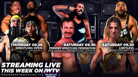 LIVE this WEEK on IWTV: Limitless, Wrestling Open, PWF - News ...