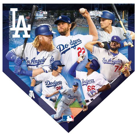 MLB Home Plate Shaped Jigsaw Puzzle - Dodgers | Spilsbury