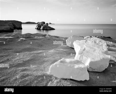 Rock formations at Sarakiniko beach, Milos Stock Photo - Alamy