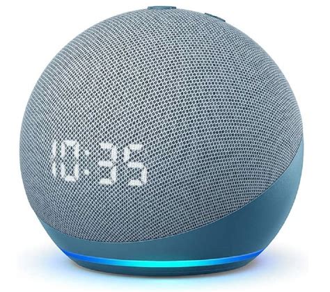 Buy AMAZON Echo Dot (4th Gen) with Clock - Twilight Blue | Free Delivery | Currys