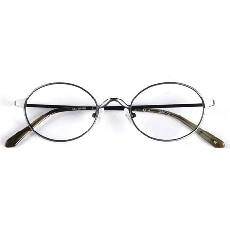 Small vintage oval metal eyeglasses frames for myopia presbyopia high ...