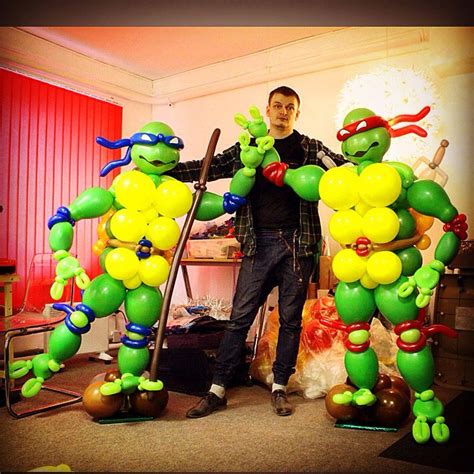 Черепашки ниндзя из шаров. Turtles balloons | День рождения, Поделки ...