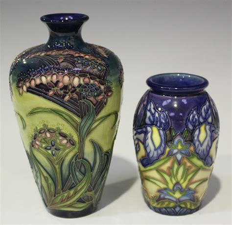 Two Moorcroft pottery Trial vases, the first in the Gypsy pattern ...