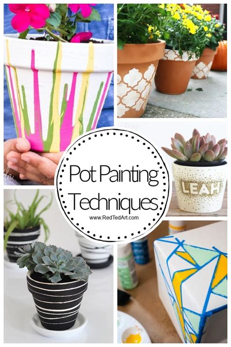 Flower Pot Painting Ideas for Kids or Adults - Red Ted Art - Kids Crafts