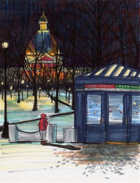 What One Artist Learned by Drawing Every Transit Station in Boston | Local artists, In boston ...