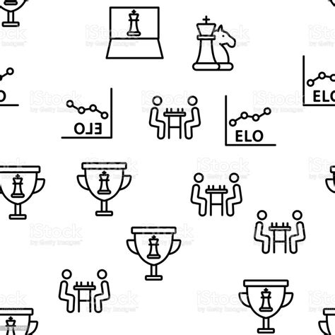 Chess Strategy Game Vector Seamless Pattern Stock Illustration - Download Image Now ...