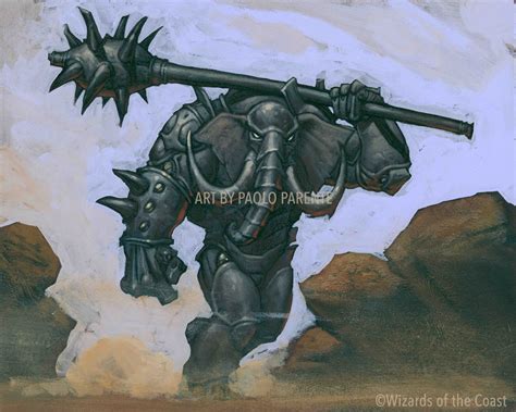 MTG- LOXODON STALWART (ART PRINT) – ART OF PAOLO PARENTE