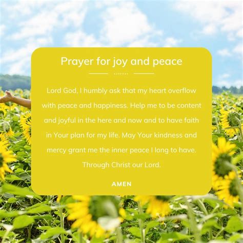 Prayer for Joy and Peace