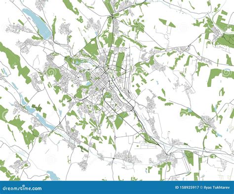 Map of the City of Chisinau, Moldova Stock Illustration - Illustration ...