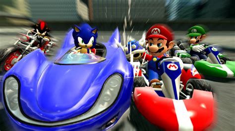 Mario and Sonic Kart Racing by migueruchan on DeviantArt