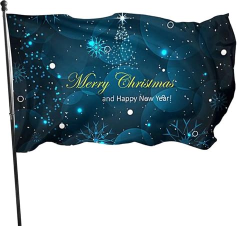 Merry Christmas Flag 3x5 Outdoor Sports Banner Vivid Color with Brass ...