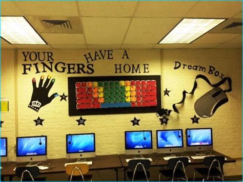 Very Creative Computer Lab Bulletin Board Decoration Ideas | Home Build Designs | Computer lab ...