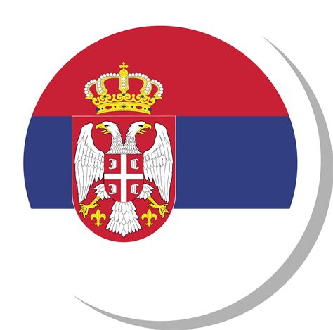 Serbia flag circle shape, flag icon. 16707577 PNG