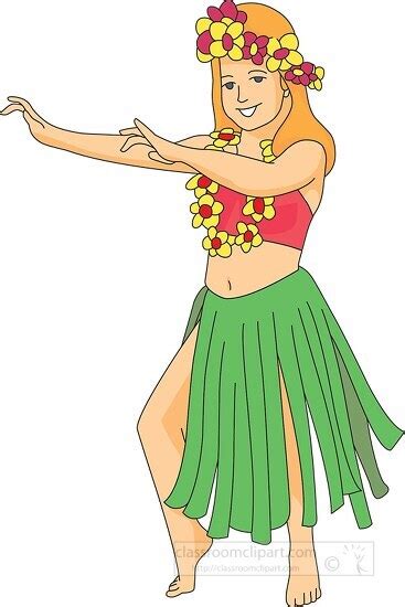 Dance Clipart-hawaiian hula dancer clipart