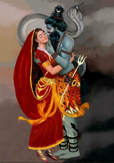 Divine Couple Lord Shiva and Parvati Painting