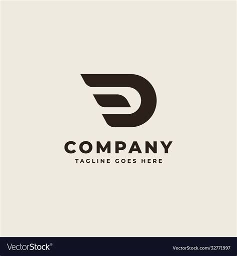 Initial d monogram logo design Royalty Free Vector Image