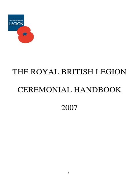 Royal British Legion Ceremonial Handbook 2007 | Suit (Clothing) | Necktie