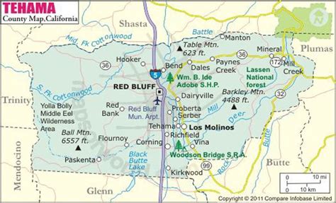 Tehama County Map | California city map, Tehama county, County map