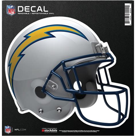 Los Angeles Chargers 12" x 12" Full Color Helmet Repositionable Decal