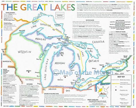 Printable Map Of Great Lakes - Printable Word Searches