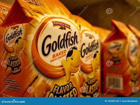 Packages of Goldfish Crackers Editorial Image - Image of aisle, treat ...