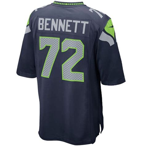 Mens Seattle Seahawks Michael Bennett Nike College Navy Game Jersey ...