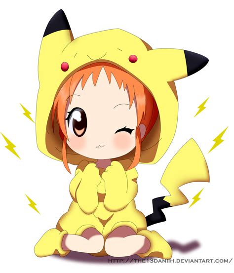 Pikachu-chibi ( Girl ) by The13Daniih on DeviantArt