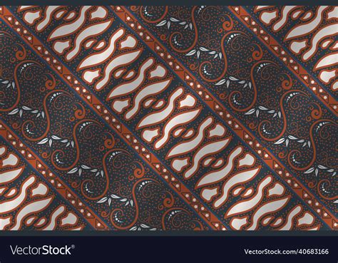 Seamless pattern batik traditional art design Vector Image