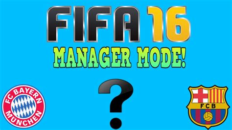 FIFA 16 MANAGER CAREER MODE!EPISODE 1! - YouTube