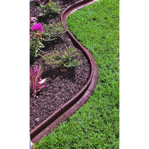 Vigoro EcoBorder 4 ft. Brown Rubber Landscape Edging (Single)-ECOBRD BRN 4FT - The Home Depot ...