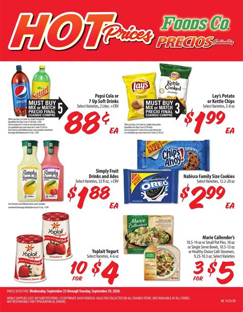 Foods Co. Current weekly ad 09/23 - 09/29/2020 [2] - frequent-ads.com