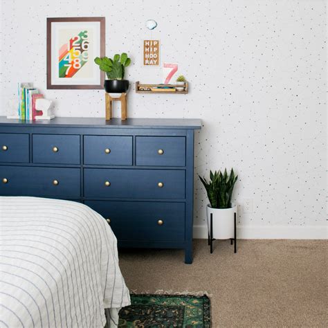 Constellation pattern wallpaper for nursery interior by Livettes