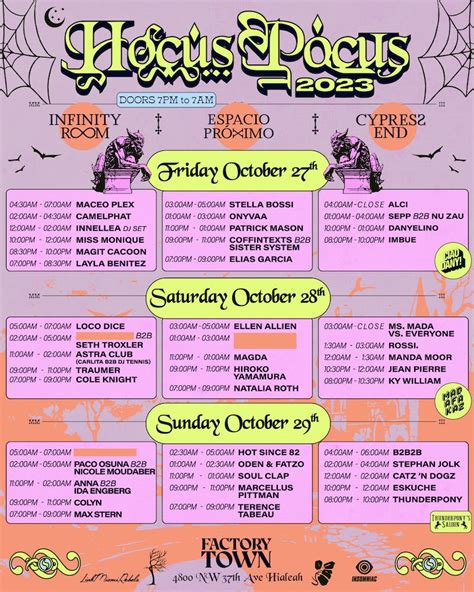 Hocus Pocus 2023 - Day 2 at Factory Town - Saturday, Oct 28 2023 | Discotech