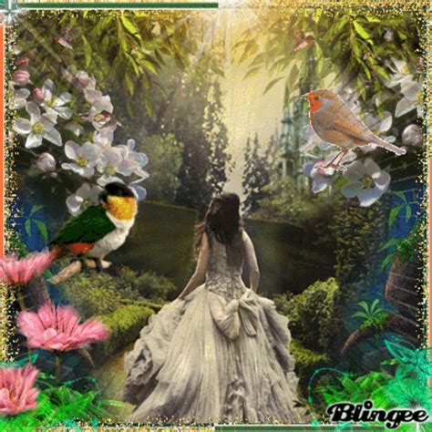 spring flowers and birds grace Picture #122036665 | Blingee.com