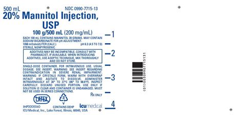 Mannitol Injection - FDA prescribing information, side effects and uses