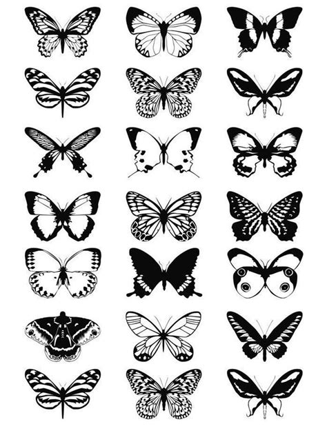 Study in Black and White Butterflies Ceramic Decals Enamel - Etsy ...