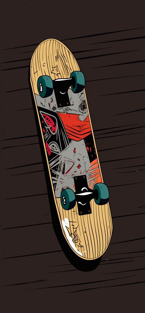 Retro Skateboard Brown Wallpaper - Skateboard Wallpaper Phone