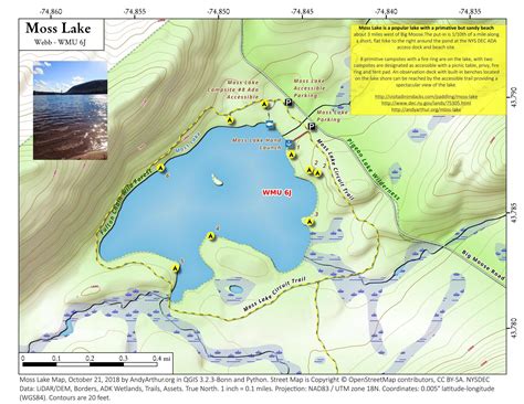 Map: Moss Lake - Andy Arthur.org