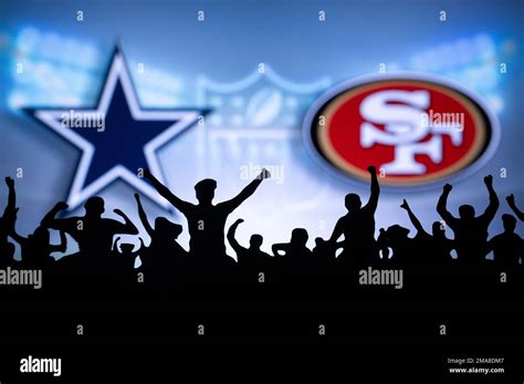 SAN FRANCISCO, USA, JANUARY 18, 2023: Dallas Cowboys vs. San Francisco 49ers. NFL Divisional ...