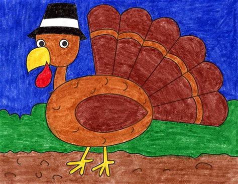 How to Draw a Cartoon Turkey · Art Projects for Kids