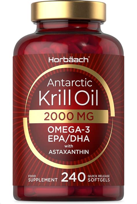 Antarctic Krill Oil 2000mg | 240 Softgel Capsules | High Strength ...