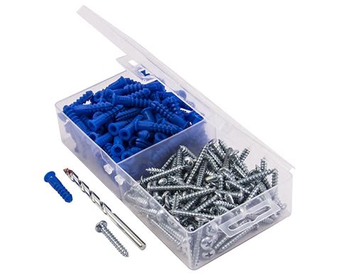 200 Pc. Plastic Ribbed Anchor Kit With Masonry Drill ... - Walmart.com ...